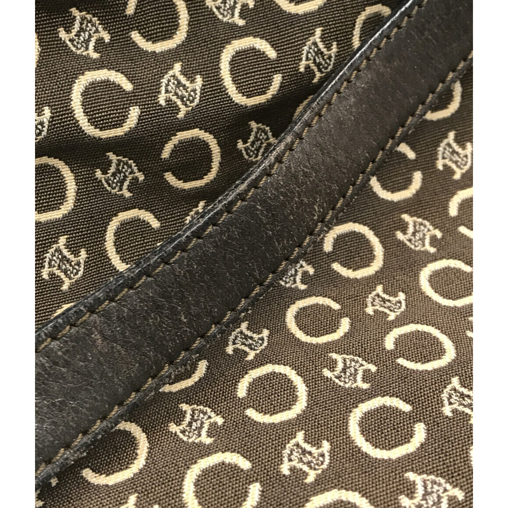 Celine Macadam tote bag featuring denim monogram Brown - Picture 5 of 6